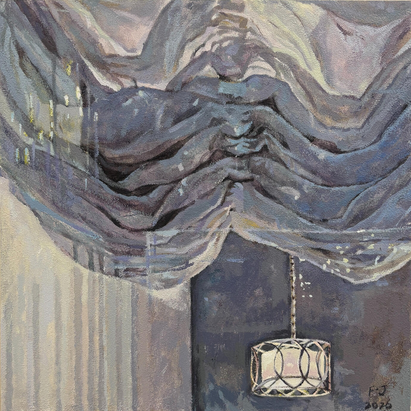 White curtain 10*10'' Acrylic