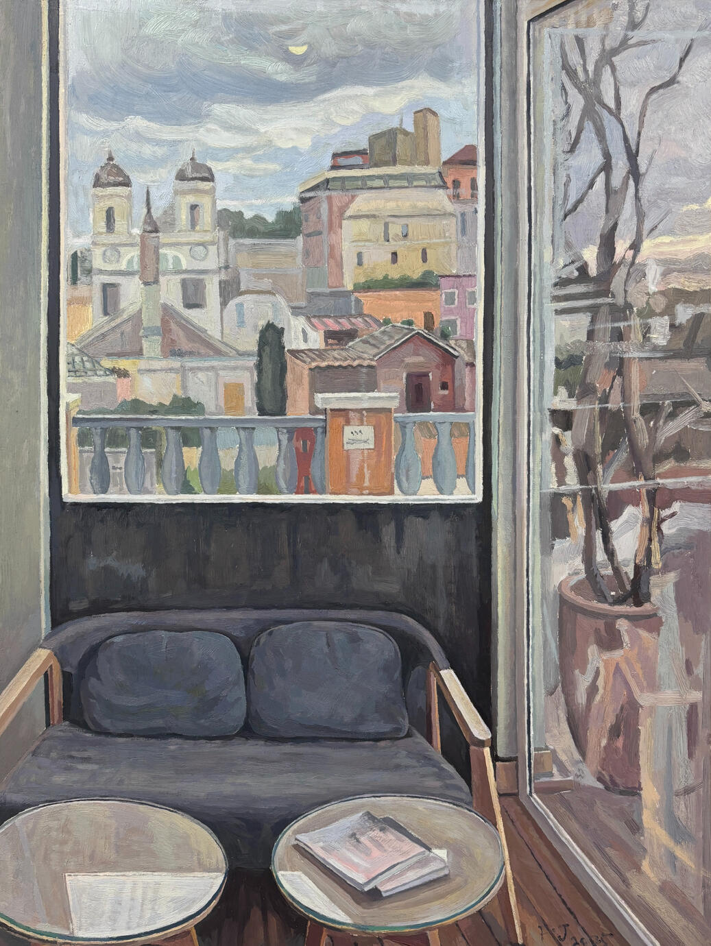 The empty of sofa 18*24" oil paint