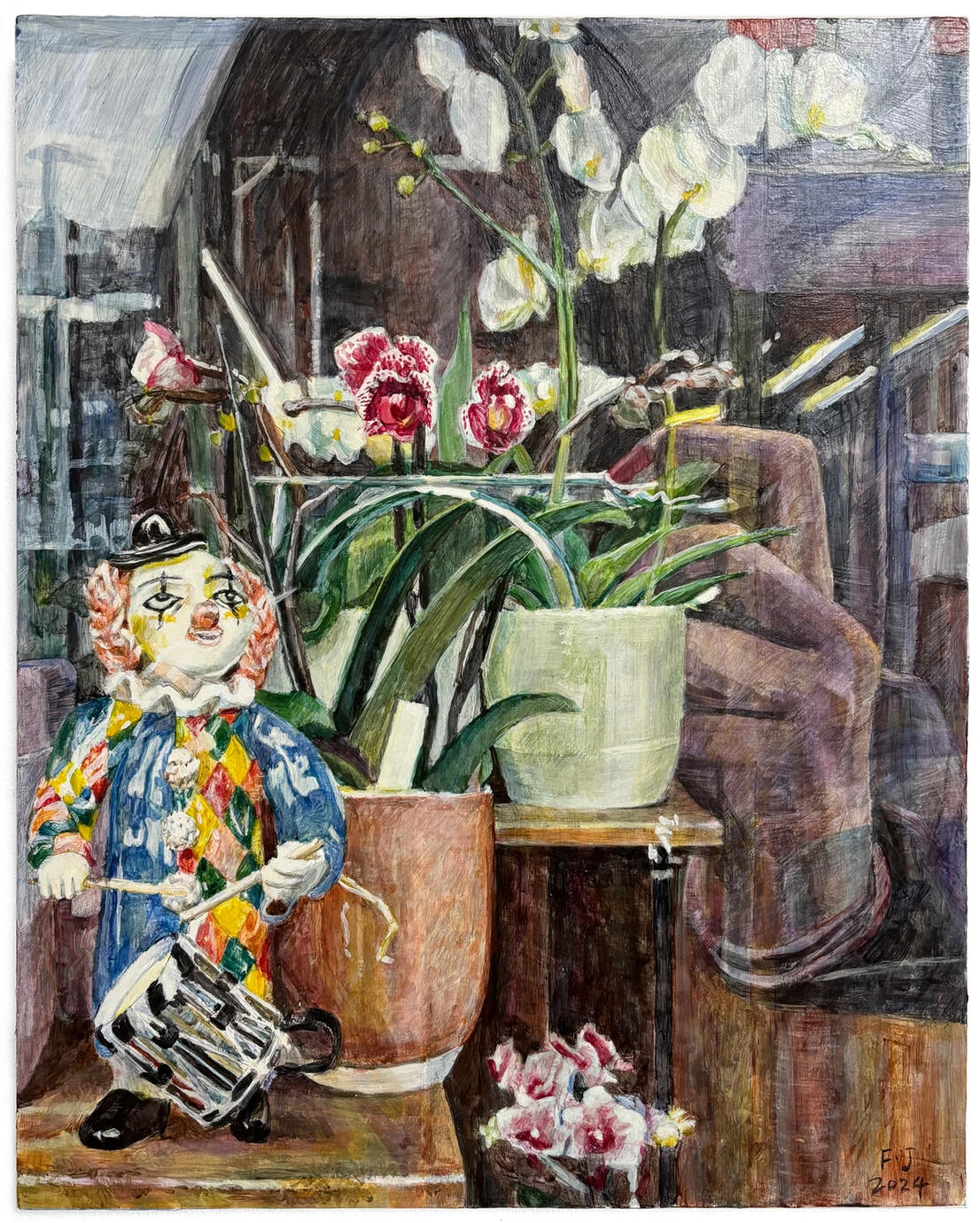 The carnival of Basel 40*50cm Tempera