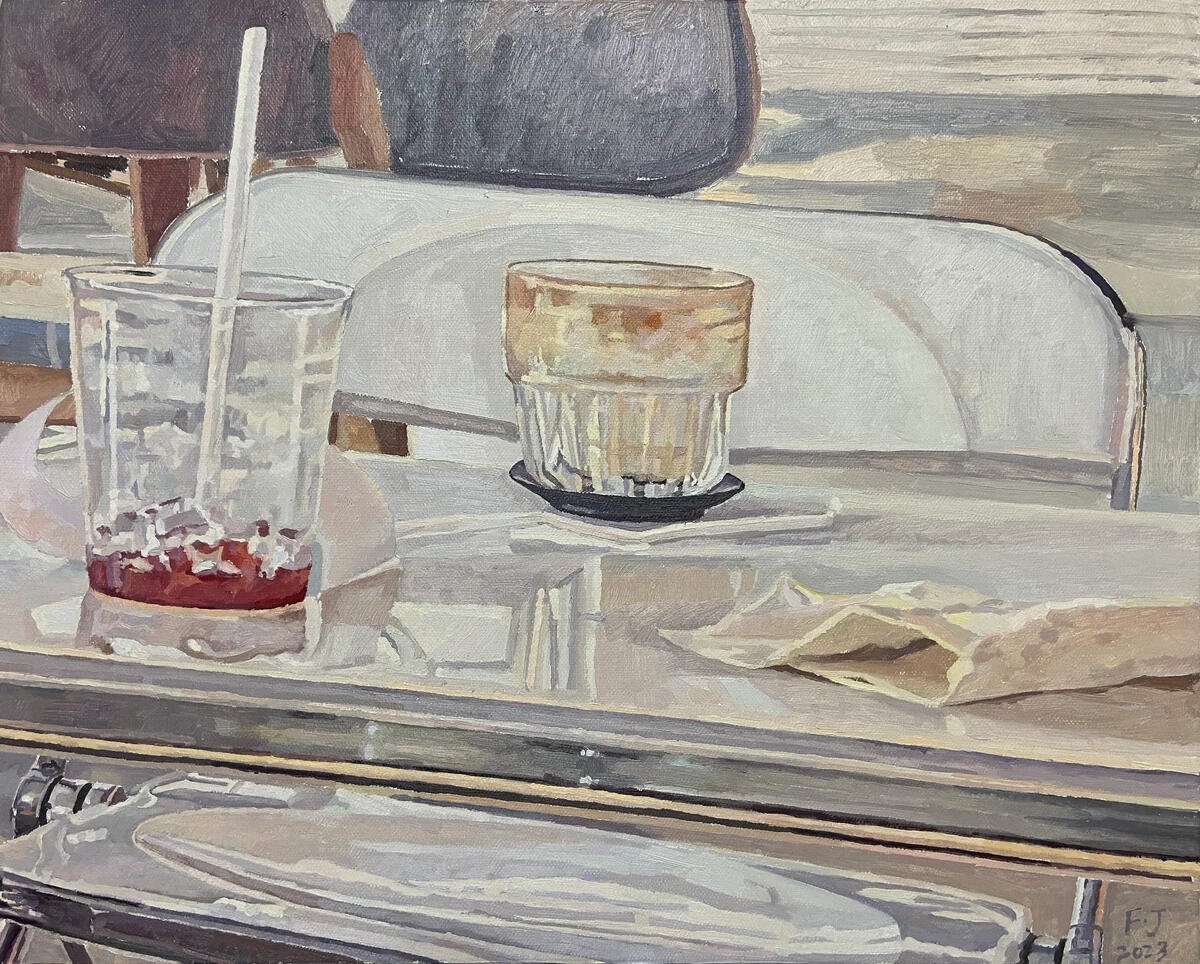 After coffee 40*50cm oil paint